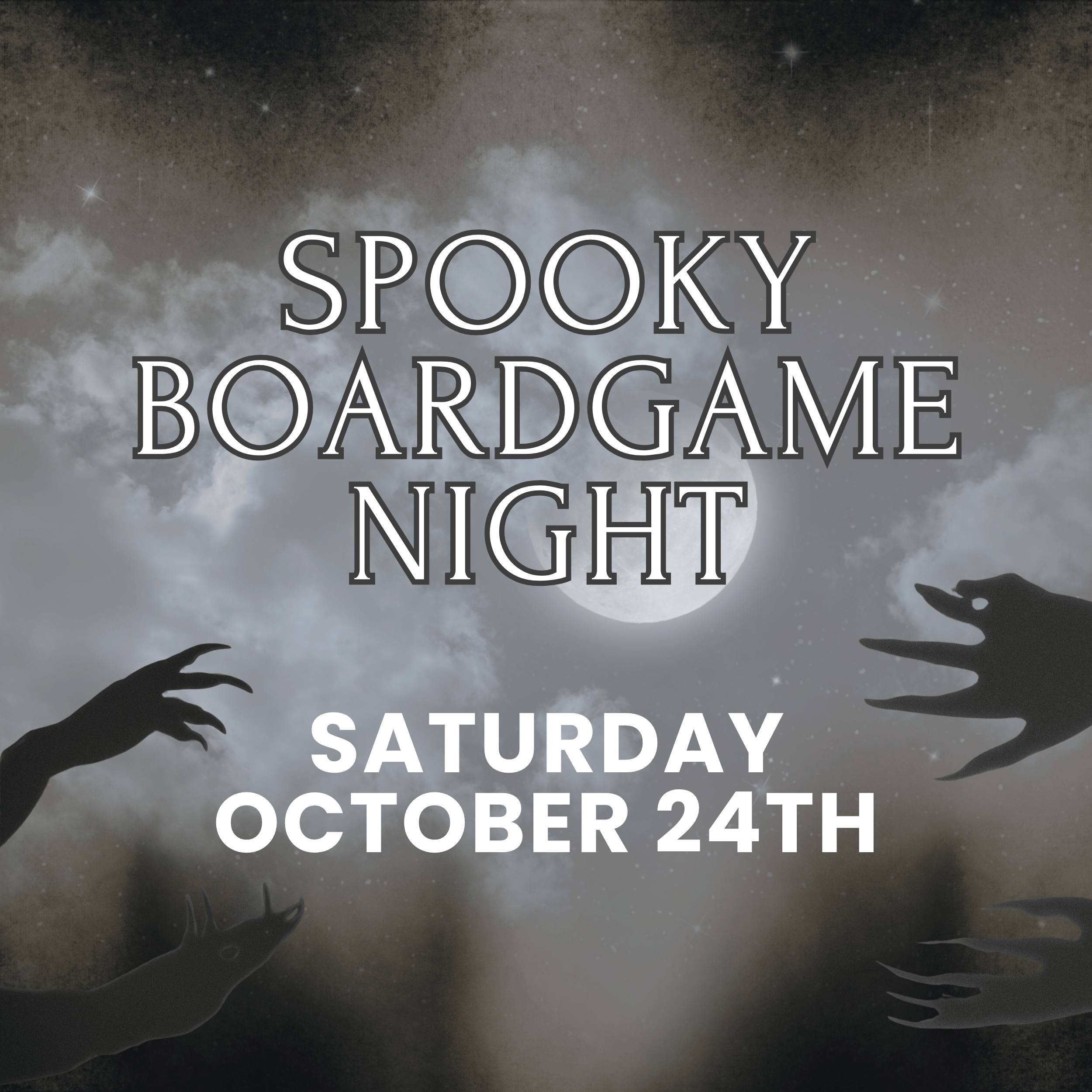 Spooky Board Game Night Saturday Oct 24 @ 6pm