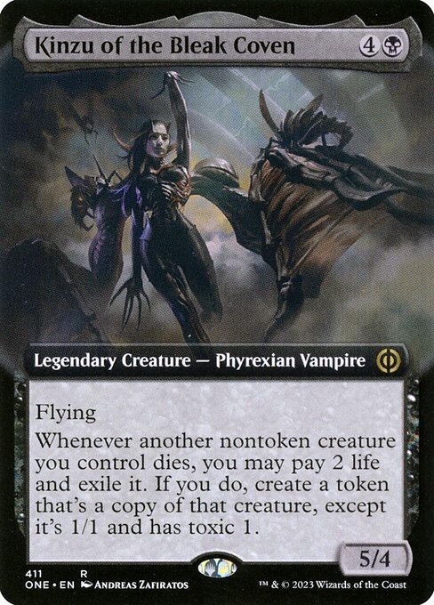 Kinzu of the Bleak Coven (411) [Phyrexia: All Will Be One] [Extended Art]