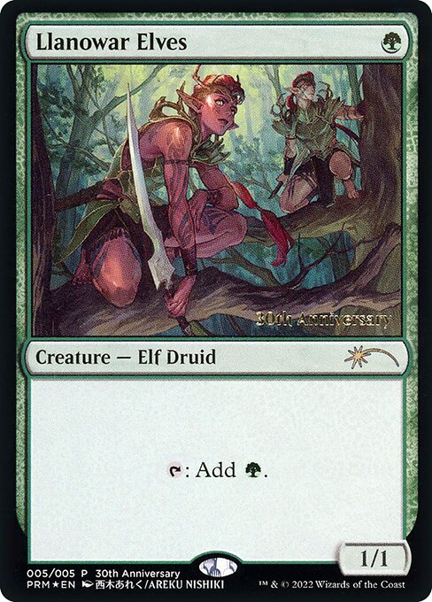Llanowar Elves (5) [30th Anniversary History Promos]