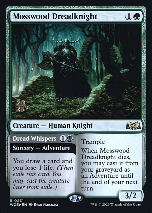 Mosswood Dreadknight // Dread Whispers (231s) [Wilds of Eldraine Promos]