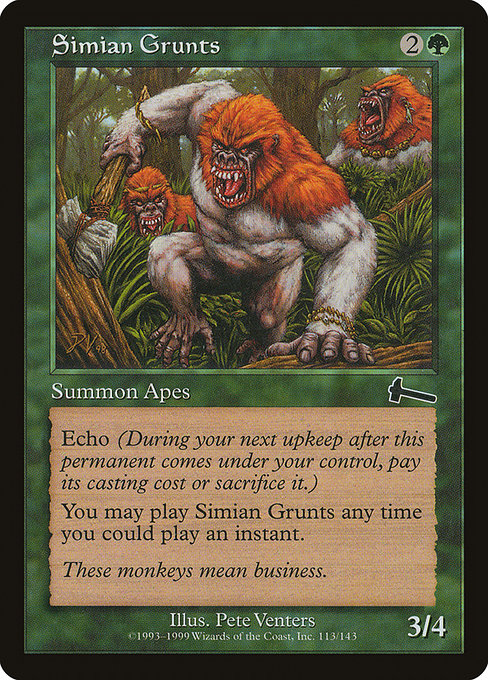 Simian Grunts (113) [Urza's Legacy]