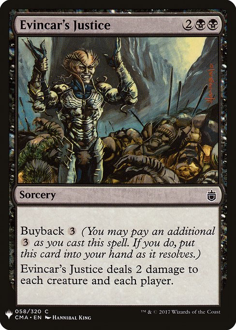 Evincar's Justice (CMA-58) [The List]