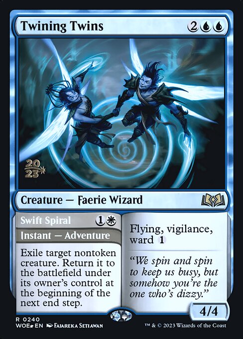 Twining Twins // Swift Spiral (240s) [Wilds of Eldraine Promos]