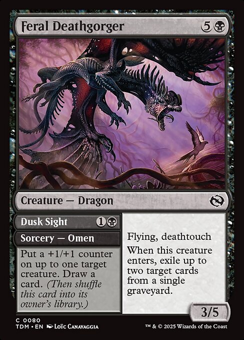 Feral Deathgorger // Dusk Sight (80) [Tarkir: Dragonstorm]