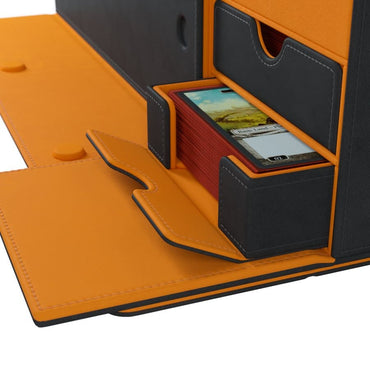 Gamegenic Cards Lair 400+ Exclusive Black and Orange Deck Box image 1