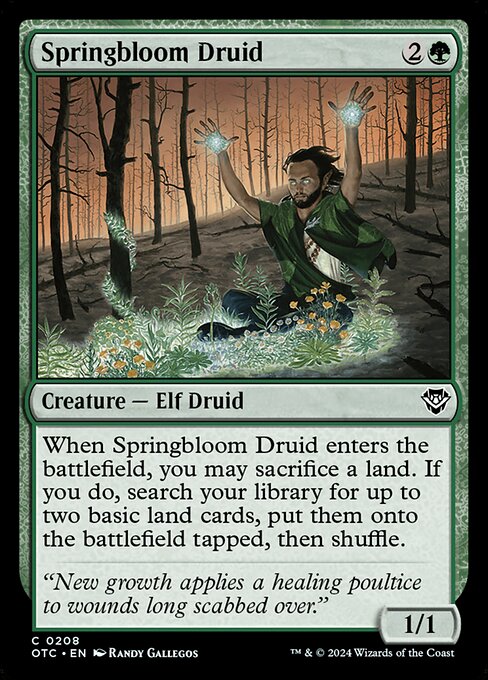 Springbloom Druid (208) [Outlaws of Thunder Junction Commander]