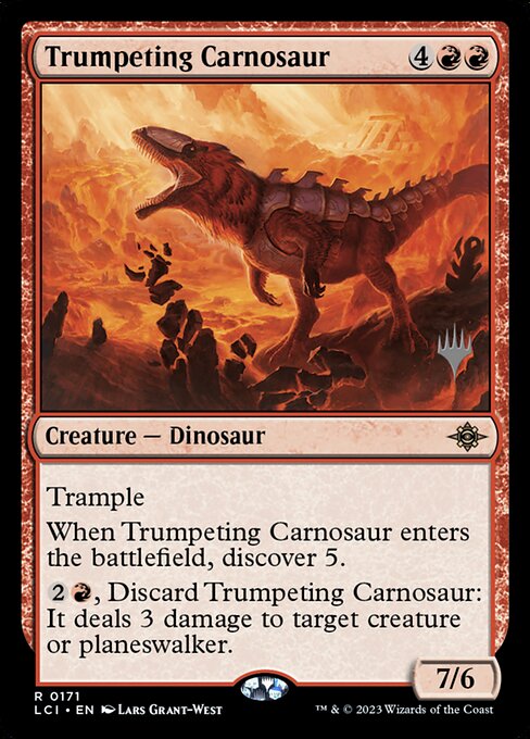 Trumpeting Carnosaur (171p) [The Lost Caverns of Ixalan Promos]