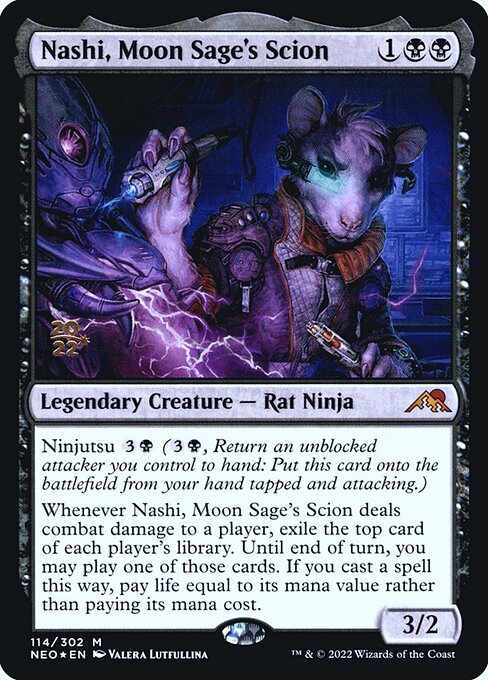 Nashi, Moon Sage's Scion (114s) [Kamigawa: Neon Dynasty Promos]