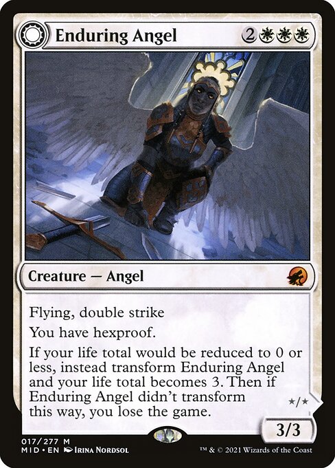 Enduring Angel // Angelic Enforcer (17) [Innistrad: Midnight Hunt]