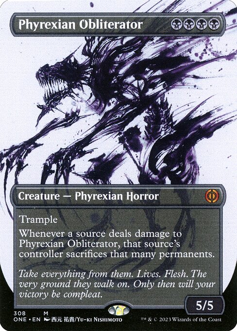 Phyrexian Obliterator (308) [Phyrexia: All Will Be One] [Showcase, Borderless]
