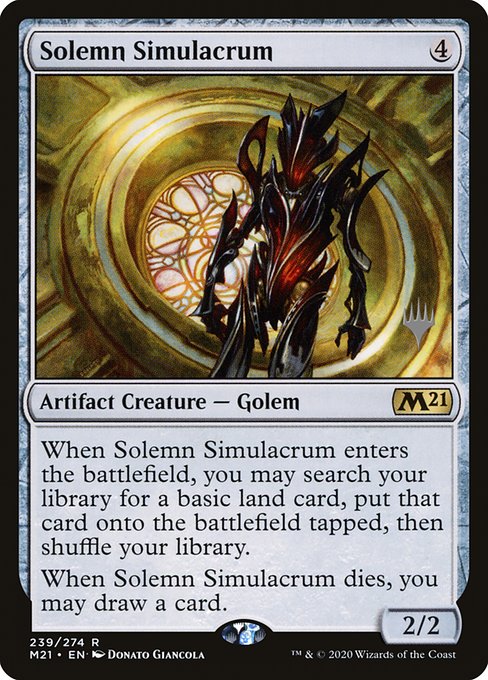 Solemn Simulacrum (239p) [Core Set 2021 Promos]
