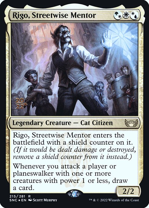Rigo, Streetwise Mentor (215s) [Streets of New Capenna Promos]
