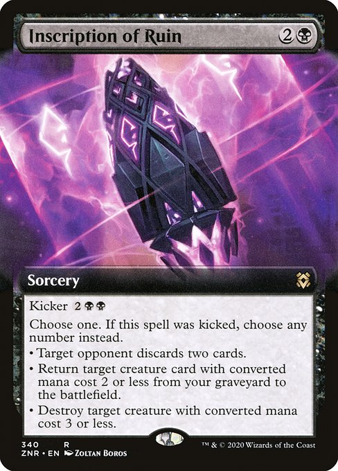 Inscription of Ruin (340) [Zendikar Rising] [Extended Art]