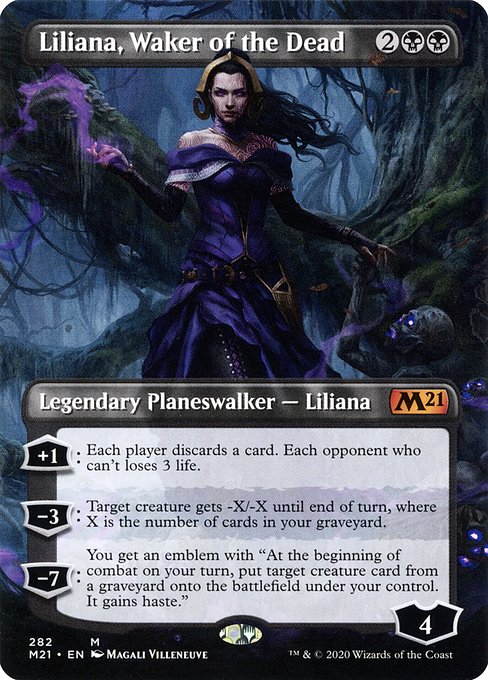 Liliana, Waker of the Dead (282) [Core Set 2021] [Borderless]