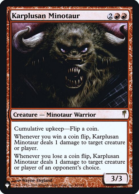 Karplusan Minotaur (CSP-86) [The List]