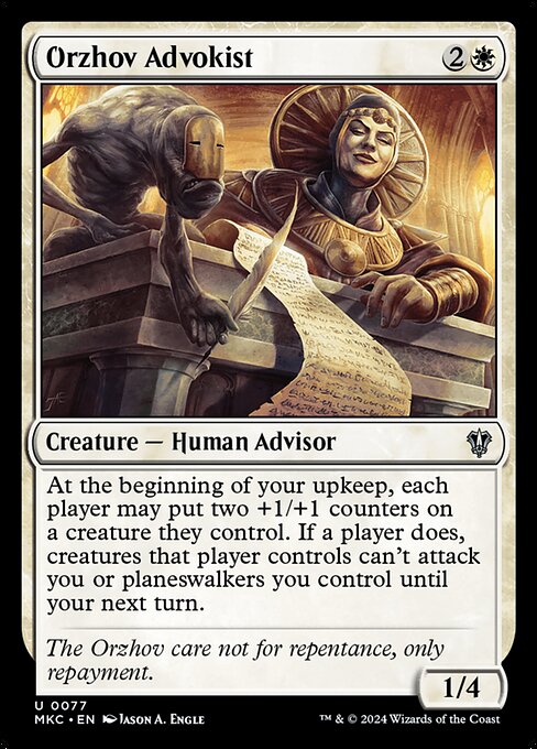 Orzhov Advokist (77) [Murders at Karlov Manor Commander]