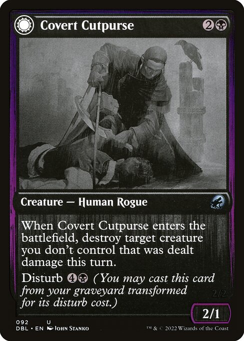 Covert Cutpurse // Covetous Geist (92) [Innistrad: Double Feature]