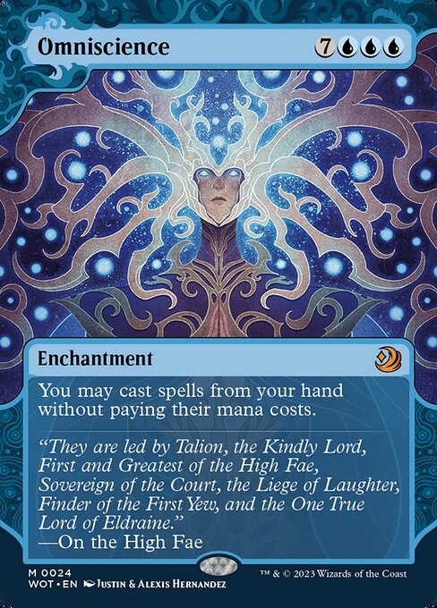 Omniscience (24) [Wilds of Eldraine: Enchanting Tales] [Showcase, Borderless]
