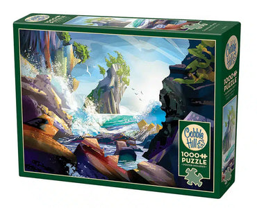 1000PC Coastal Waves Cobble Hill Puzzle image 0