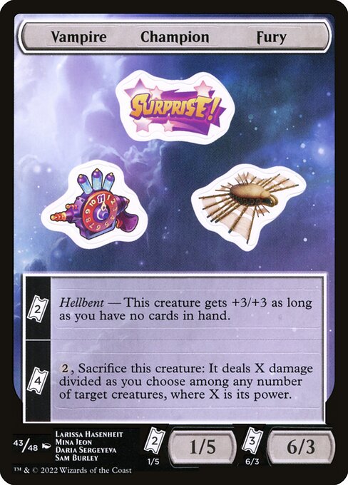 Vampire Champion Fury (43) [Unfinity Sticker Sheets]
