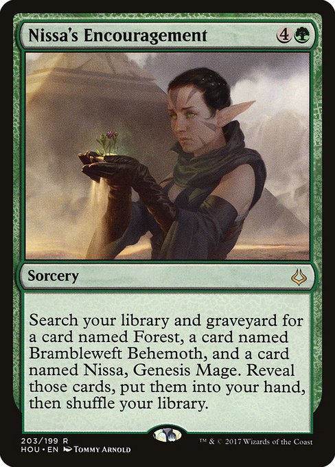 Nissa's Encouragement (203) [Hour of Devastation]
