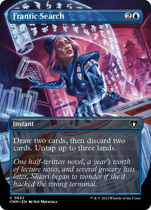 Frantic Search (632) [Commander Masters] [Borderless]