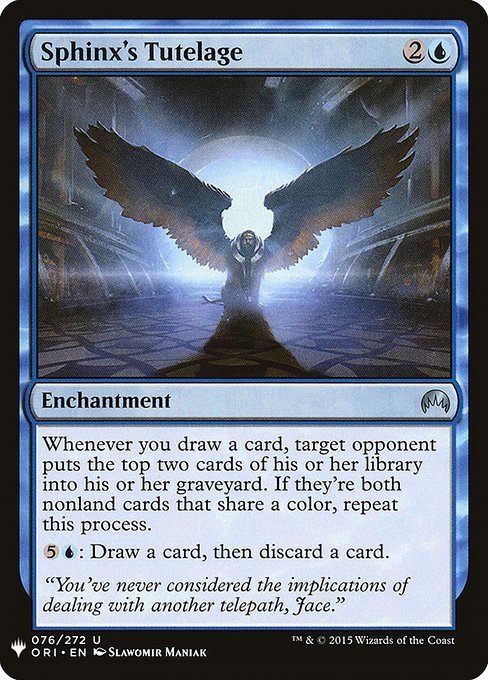 Sphinx's Tutelage (ORI-76) [The List]