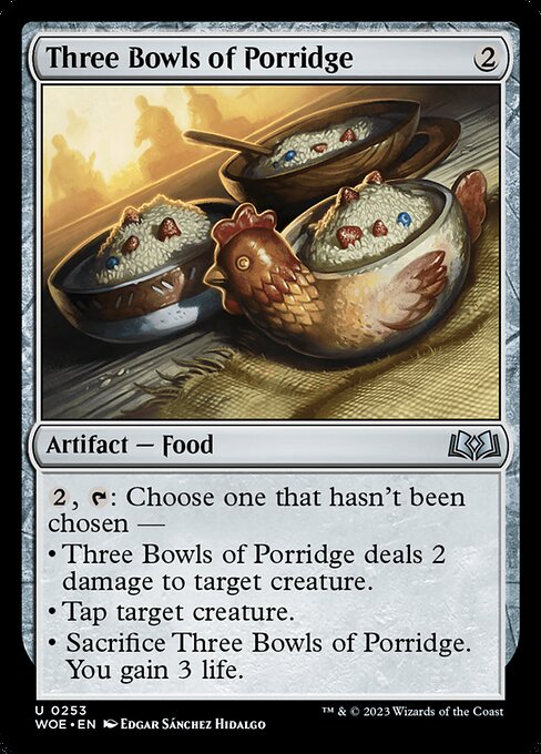 Three Bowls of Porridge (253) [Wilds of Eldraine]
