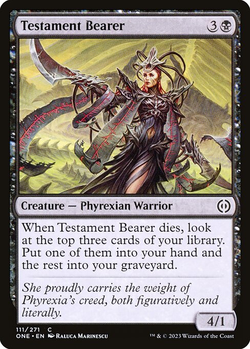 Testament Bearer (111) [Phyrexia: All Will Be One]