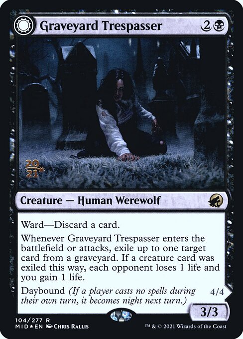 Graveyard Trespasser // Graveyard Glutton (104s) [Innistrad: Midnight Hunt Promos]