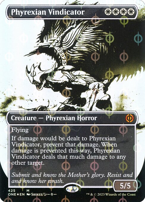 Phyrexian Vindicator (425) [Phyrexia: All Will Be One] [Showcase, Borderless]