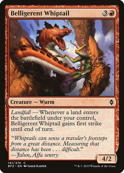Belligerent Whiptail (141) [Battle for Zendikar]