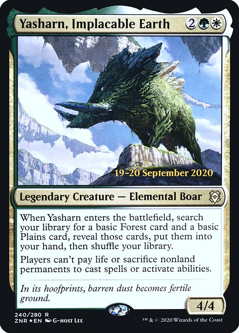 Yasharn, Implacable Earth (240s) [Zendikar Rising Promos]