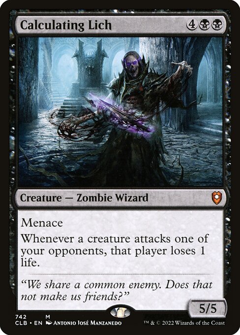 Calculating Lich (742) [Commander Legends: Battle for Baldur's Gate]