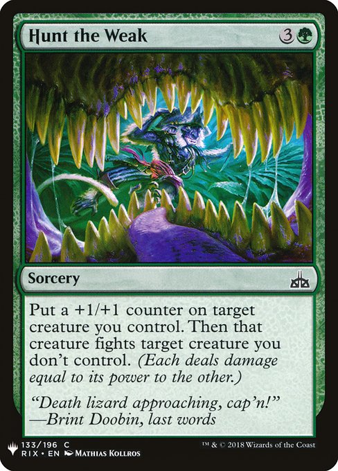 Hunt the Weak (RIX-133) [The List]