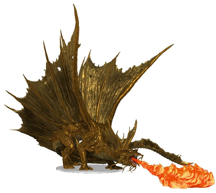 Dungeons and Dragons Icons: Adult Gold Dragon WK96116 image 0
