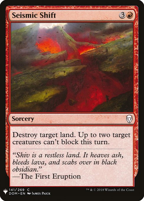 Seismic Shift (DOM-141) [The List]