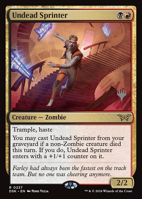Undead Sprinter (237p) [Duskmourn: House of Horror Promos]