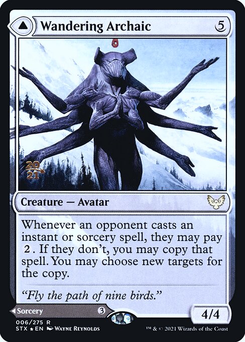 Wandering Archaic // Explore the Vastlands (6s) [Strixhaven: School of Mages Promos]