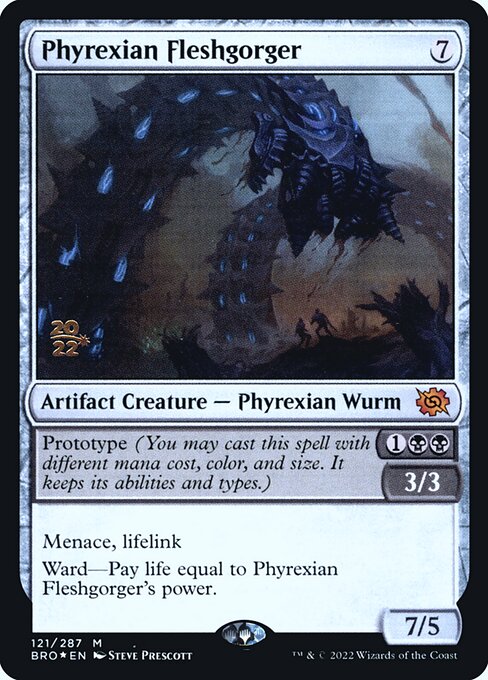 Phyrexian Fleshgorger (121s) [The Brothers' War Promos]