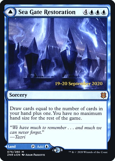 Sea Gate Restoration // Sea Gate, Reborn (76s) [Zendikar Rising Promos]