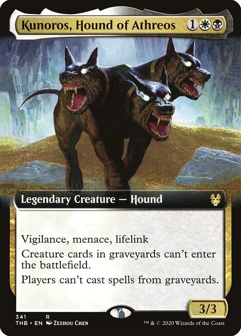 Kunoros, Hound of Athreos (341) [Theros Beyond Death] [Extended Art]