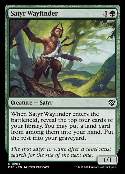 Satyr Wayfinder (204) [Outlaws of Thunder Junction Commander]