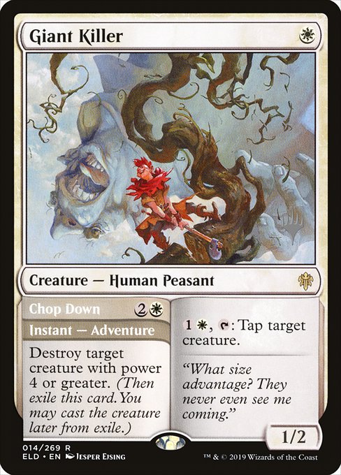 Giant Killer // Chop Down (14p) [Throne of Eldraine Promos]