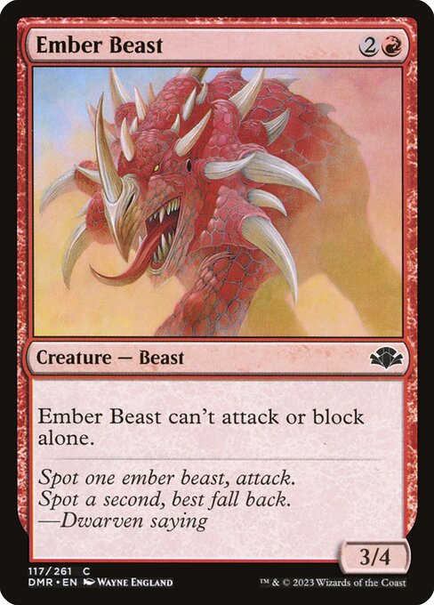 Ember Beast (117) [Dominaria Remastered]