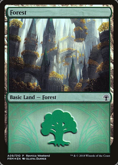 Forest (A09) [GRN Ravnica Weekend]