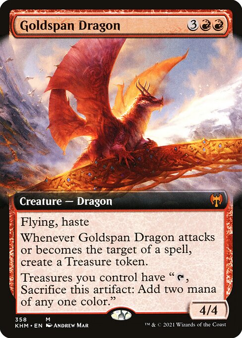 Goldspan Dragon (358) [Kaldheim] [Extended Art]
