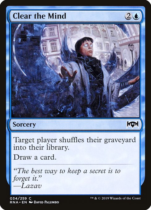 Clear the Mind (34) [Ravnica Allegiance]