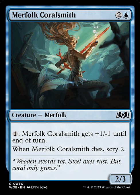 Merfolk Coralsmith (60) [Wilds of Eldraine]