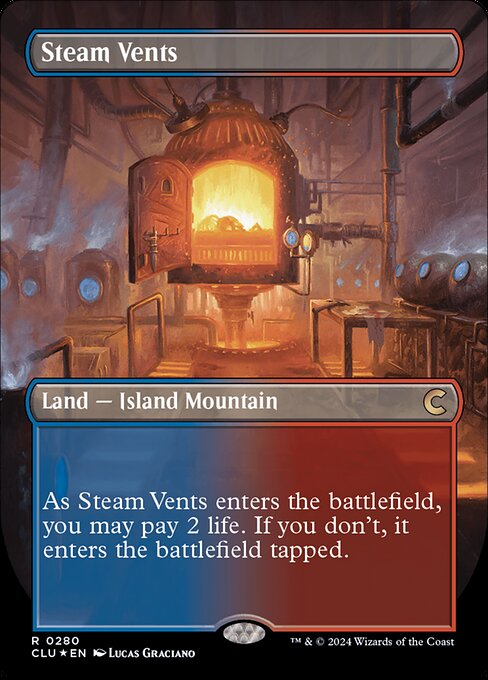 Steam Vents (280) [Ravnica: Clue Edition] [Borderless]